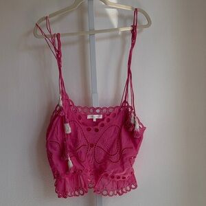 LoveShackFancy Biltmore Top in Strawberry Taffy Size 8